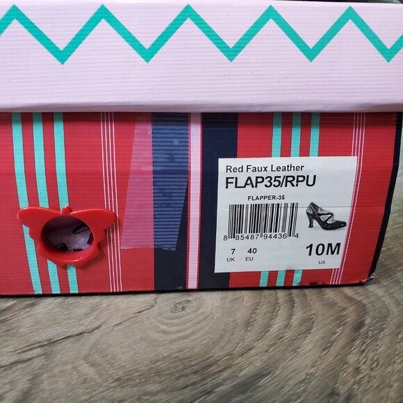 Valentine's Day Red Cross-Strap Heels (FLAPPER-35) from Pinup Couture by Pleaser - Picture 14 of 14